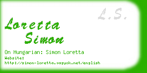 loretta simon business card